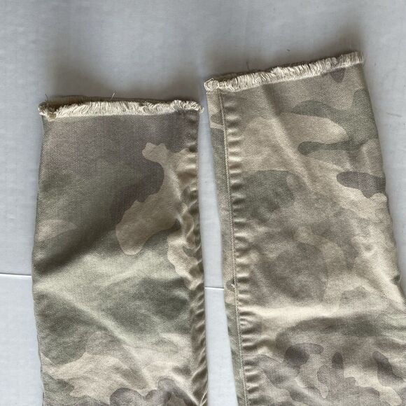 Gap Denim True Skinny High Rise Stretch Ankle Jeans Camo Sz 28/6 Regular Raw Hem - Picture 6 of 11